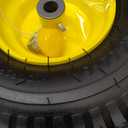 1PCS 15x6.00-6 Lawn Mower Tires, 4 Ply Tubeless 15x6-6 Front Tire Assembly Replacement for Craftsman/John Deere/Cub Cadet Riding Mowers,570lbs Capacity,3" Offset Hub,3/4" Bushing