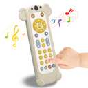 Baby TV Remote Control Toy with Cute Giraffe Soft Silicone Cover Teething, Realistic Baby Musical Remote Control Toy with Light  Sound (Koala)