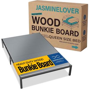 Bunkie Board Queen Size,Reinforced Wood Bed Boards for Under Mattress