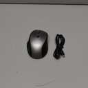 Wireless Bluetooth Mouse for Laptop, LED Rechargeable Mouse with Tilt Wheel, Ergonomic Wireless Mice for Multi Device 2.4G +BT1+BT2, Bluetooth Computer Mice for Laptop PC Computer Tablet Smartphone (Black Gray)