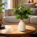 16" Artificial Eucalyptus Stems Potted Plant Indoor Fake Plants - Realistic Greenery with Vase, Small Artificial Office Desk Plants in Pots for Home Decor Weddings Centerpieces
