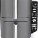 Ninja Air Fryer DoubleStack XL, 10 Qt, 6-in-1, Deep Grey, SL401
Air fry, broil, roast, bake, reheat, dehydrate, Cooks 4 foods at once, Fits 5 lb chicken