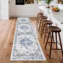 Ileading Washable Hallway Runner Rugs, 2x8 Non Slip Runners Area Rug for Entryway Kitchen Bathroom Bedroom Laundry Living Room, Long Narrow Low-Pile Floor Carpet Boho Vintage Throw Mat for Kids Room