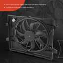 A-Premium Engine Radiator Cooling Fan Assembly Compatible with Select Dodge & Jeep Models - Durango 2011-2020, Grand Cherokee 2011-2021, Grand Cherokee WK 2022 - Replace# 55037992AD