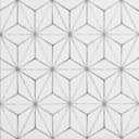 FloorPops FP2481 Kikko Peel Stick Floor Tiles, White & Off-White