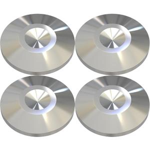 Preffair 4Pcs Stainless Steel Audio Speaker Spike Pads Mats Speaker Isolation Stand Feet Cone Shock Floor Protector Base for HiFi Turntable Subwoofer Loudspeaker Amplifier CD DVD Player