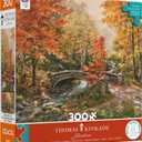 Ceaco - Thomas Kinkade - Fall at Fox Creek Bridge - 300 Oversized Piece Jigsaw Puzzle