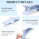 2 x Medium Flat Hair Clips for Women, French Flat Claw Clips for Thin Thick Hair, Duckbill Hairclips for Driving, Doing Yoga, Strong Hold and Non Slip-Orange, Light Blue, Dark Blue, Grey, 4 Count