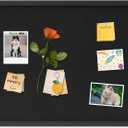 DAHAPYBOO Cork Board with Linen Black,Bulletin Board 23"x17", Corkboards for Office Home School Message Board or Vision Board Decoration.