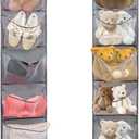 2 Pack Over the Door Shoe Organizer Hanging Stuffed Animals Storage Diaper Holder Clothes Shelve for Closet with 6 Large Pockets (Mesh Pockets - 2 Pack)