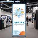 Zonon Banner Stand 36'' x 90'' Tension Fabric Display Backdrop Portable Multi-purpose Stand Backdrop Banner Display for Trade Show Events Indoor Outdoor Advertising, with Base Plate and Carrying Bag
