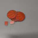 Cunno 36 Pcs Basketball Baseball Softball Tennis Acrylic Keychain Blank Kit 12 Acrylic Keyring 12 Swivel Snap Hook Keychain(Basketball, 1.6 x 0.8 Inch) (Red)