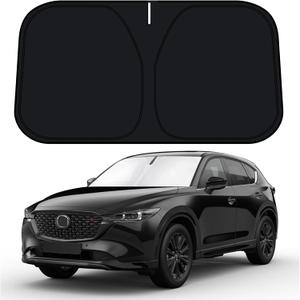 D-Lumina Windshield Sun Shade for Mazda CX-5 2017-2025 CX5 Accessories, Front Window Sunshade Sun Visor Protector Block UV Rays Heat, Foldable 2 Layers 210T Material