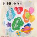 3 x Hot Air Balloon Door Decal - Colorful Inspirational Window Door Clings Stickers Soaring to New Heights Positive Saying Wall Decals Motivational Phrases Sticker for Classroom Nursery Bedroom Decors