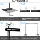 HYJ-INC Pipe and Drape Photography Backdrop Stand Kit Adjustable Photo Background Stand 10ft x 6.5ft with Metal Base for Parties Weddings Birthday Party Events Photo Booth