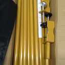 Over The Table Rod Stand with Clamps Adjustable 31"-110'' Length 31"-64" Height Gold Table Balloon Arch Stand with Storage Bag, Metal Decorating Rod Hanging