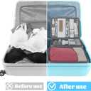 6 Pcs Packing Cubes, Mesh Travel Organizers, Foldable Laundry Bags, Water Resistant Clothing Storage for Travel, Camping, Backpacking