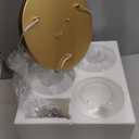 LMS Brushed Gold 3-Light Cluster Pendant Lights, Modern Dining Room Light Fixtures Over Table with Clear Globe Glass, Adjustable Hanging Cord Ceiling Light for Dining Room Kitchen Island, LMS-186BGC3