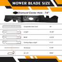 742P05086-X Mulching Mower Blades Kit Compatible with 54" Deck Cub Ca-det ZT1-54 ZT2-54 ZTS2-54 Troy Bilt Crafts man T3200, TT440, Z5800, Z7600Lawn Mowers，3 Pack