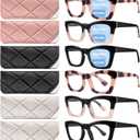 CCVOO Stylish Reading Glasses for Women, Bifocal, Progressive, Readers for Women, Eye glasses, Blue Light Reading Glasses (B1 Mix Bifocal, 2.5, x)