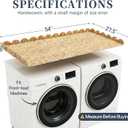 Coeusy Wicker Washer Dryer Countertop, 54" W x 27.5" D Water Hyacinth Woven Washer and Dryer Countertop, Boho Decorative Laundry Topper with Scalloped Edge for Laundry Room Organization (Natural)