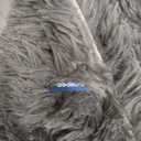 Bedsure Foldable Human Dog Bed - 2 in 1 Flexible Giant Human Dog Bed for Adult People with Supportive Bolster Egg Foam, Waterproof Liner, Calming Fluffy Faux Fur Orthopedic Big Bean Bed, Dark Grey