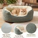 Small Dog Bed - Indoor cat Round cat Bed, Washable, Super Soft, wear-Resistant and Dirt-Resistant pet Bed for Small Dogs and Cats, Anti-Slip Bottom (Dark Grey, Small)