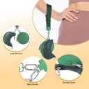 2 x Dual Pouch Wristlet Keychain Wallet Double keychain wallets Mini Pouch Coin Purse Women Coin Detachable Wrist Zip Bag (Green)