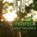 Solar Wind Chimes for Outside, DesGully 6 LED Tubes Color Changing Outdoor Clearance Unique Garden Decor Colorful Patio, Gifts for Her/Him (37" Long)