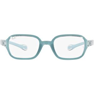 Ray-Ban Kids' Ry9074vf Low Bridge Fit Rectangular Prescription Eyewear Frames (Light Blue on Rubber Light Blue)