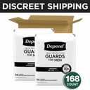 Depend Guards Incontinence Pads for Men, Maximum Absorbency, 168 Count (2 Packs of 84)