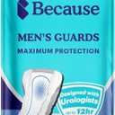 Because Premium Guards for Men - 20 Count Pack of Discreet, Individually Wrapped Bladder Protection Protectors
Brand: Because