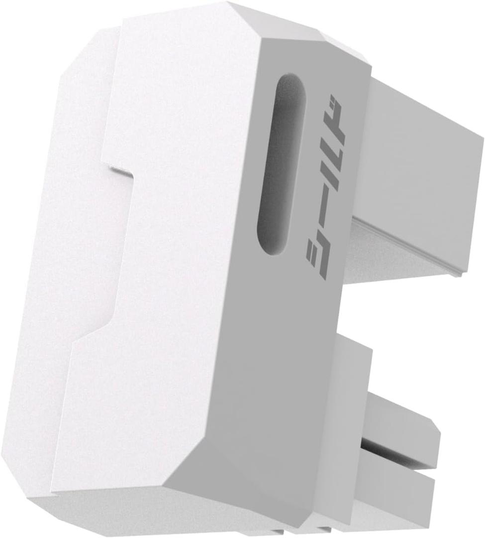EZDIY-FAB Shield Series 8-Pin PCIe GPU Power Adapter,180-Degree U-Turn Angled Connector, Aluminum Design for Graphics Cards  Standard Type,White-1 Pack
