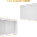ULIFHOME E14C Pro Heavy Duty Closet Organizer System，Freestanding Clothing Racks for Hanging Clothes，Adjustable Garment Rack 70.1"W × 16.6"D × 76.4"H Hold 960 lbs，White Rack with White Dustproof Cover