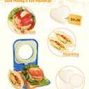 3-in-1 Uncrustable Sandwich Maker - Heart/Circle/Square Crustless Sandwich Cutter & Sealer for Kids' Lunch, Breakfast & Lunchboxes | BPA-Free Uncrustable Press,Easy Clean(3-Shape Blue)