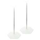 Alipis 2 Sets Telescopic Balloon Stand Holder Set with Stable Metal and Plastic Base, Adjustable Balloon Column Stand for Party Atmosphere and Wedding Decoration