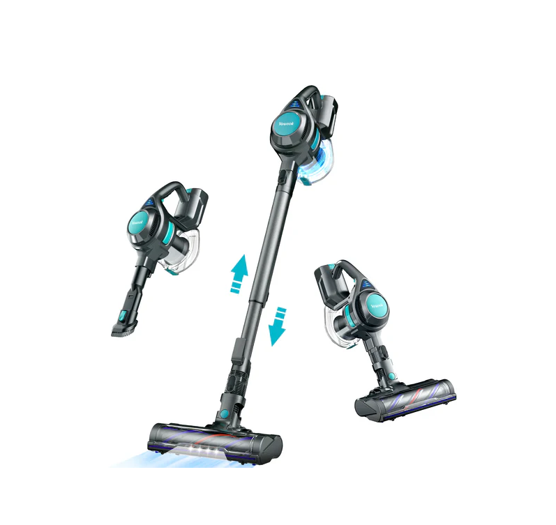 VOWEEK VC08 ULTRALIGHT CORDLESS STICK VACUUM CLEANER WITH HEPA FILTERS, HEADLIGHT, SELF-STANDING ELECTRIC MOP, 3 COLORS