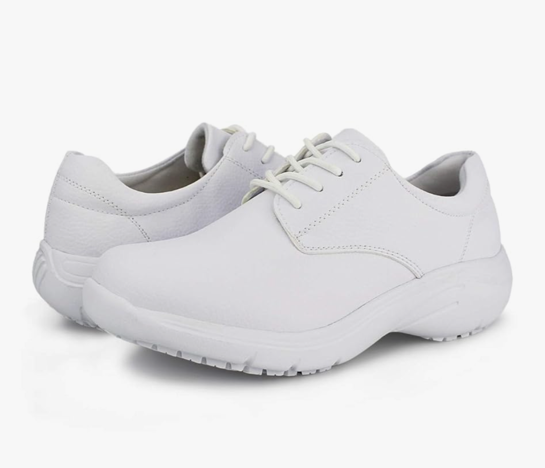Hawkwell Women's Slip Resistant Lightweight Nursing Shoes Comfortable Lace Up Work Shoes Size 7
