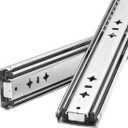 Heavy Duty Drawer Slides, 40 Inch, 500 lb Load Capacity, Side Mount, Full Extension, Ball Bearing, Cabinet Locking Rail, Tool Box Runner, 1 Pair