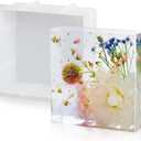 YOILES Resin Molds Silicone,Epoxy Resin Casting Craft Mold for Flower Preservation Bookends DIY Art (Square)