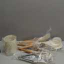 Country Kitchen Non Stick Silicone Utensil Set with Rounded Wood Handles for Cooking and Baking, 14 Piece Set, Khaki