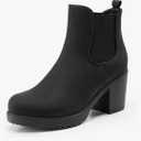DREAM PAIRS Women's High Chunky Heel Chelsea Ankle Boots Slip On Elastic Fall Heeled Booties Shoes, 8.5