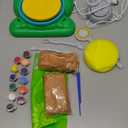 Aujazyble Pottery Wheel for Kids - Complete Pottery Painting Kit Arts and Crafts for Kids Ages 8-12 with 3 Pack Air Dry Clay Art Supplies Toys for Girls Boy Birthday Gift for 6 7 8 9 10 11 12+ (Green)