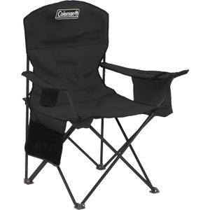 Coleman Portable Camping Chair with 4-Can Cooler, Cushioned Seat & Back with Side Pockets & Cup Holder, Carry Bag Included, Great for Camping, Tailgating, Firepits, Patio, & More, 18.1 Inches X 18.1 Inches X 24 Inches