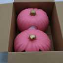 Retisee 2 Pack Plastic Jack O Lantern Pumpkins Pink Halloween Light up Pumpkin Decorations Battery Operated with Spooky Face for Halloween Indoor Outdoor Party Favor Gift Tabletop Decorations