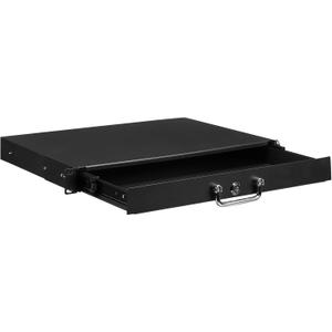 MECCANIXITY 1U Rack Mount Drawer for 19 Inch AV/Network/DJ Equipment Racks or Cabinets with Lock and Key (17.3" x 12.2" x 1.8")