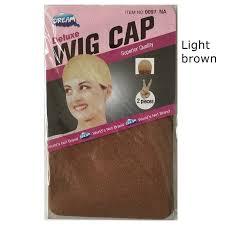 Deluxe Wig Cap Light Brown, 2 pcs