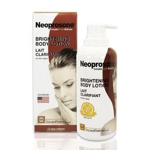 Neoprosone Brightening Body Lotion 400ml - For Dark Spots, Skin Brightening and Anti-Oxidant Properties, with Vitamin c and Alpha Arbutin Complex 13.5 oz 400ml