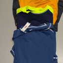 Liberty Pro 3 Pack Boys' UPF 50+ Rash Guard Short Sleeve Swim Shirts, Quick Dry UV Protection Swimwear for Kids (Medium, Navy/Orange/Dusty Blue)