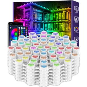 300FT Permanent Outdoor Lights,RGB Eaves Light with App Control Remote,DIY Scene Modes IP67 Waterproof Under Eave Lighting,Outdoor Lights for Decor,Garden Decor,House,Party,Holiday